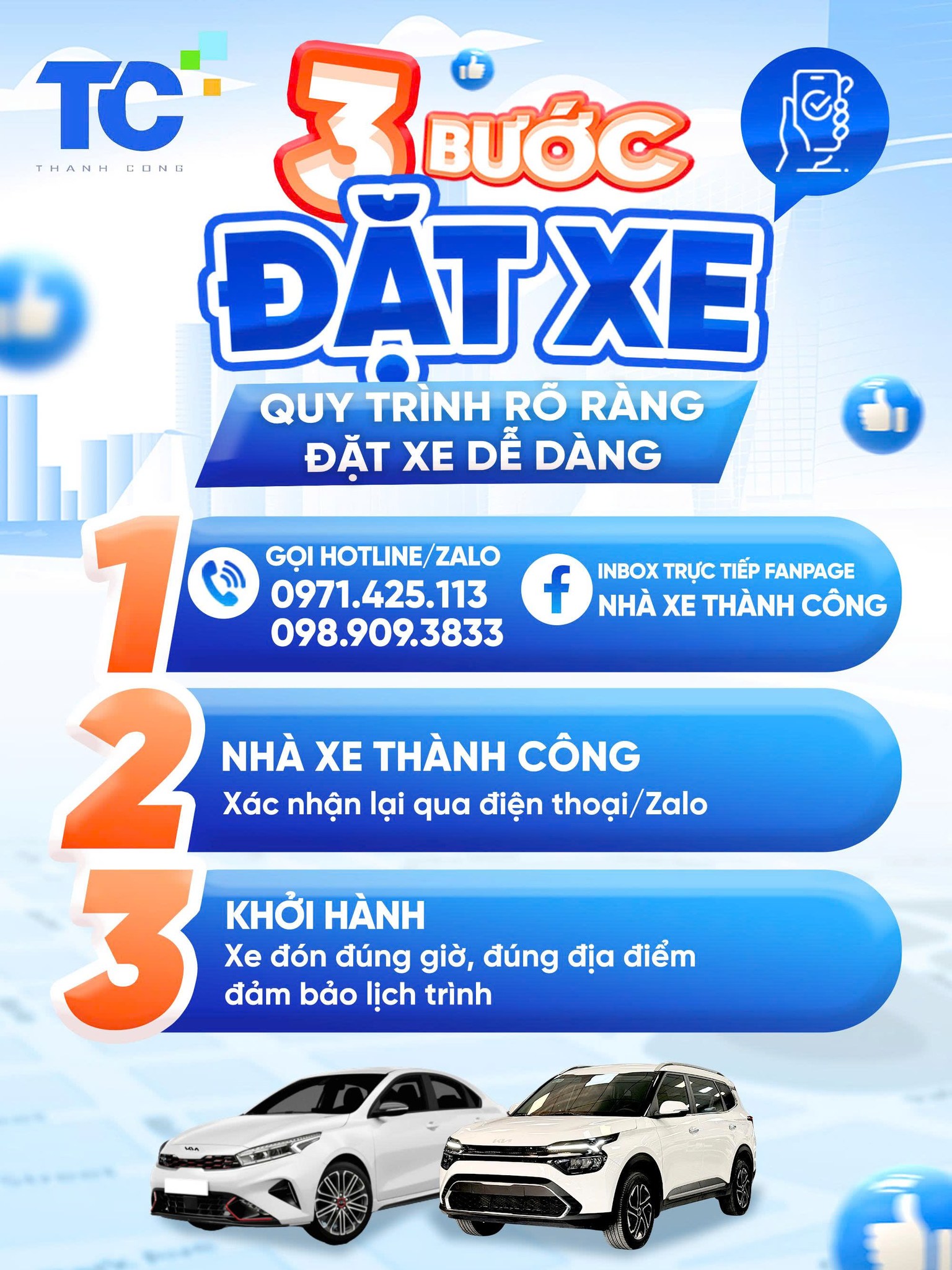 ĐẶT XE KHÔNG CẦN MẤT HÀNG GIỜ – CHỈ 3 BƯỚC LÀ CÓ NGAY CHUYẾN ĐI CÙNG NHÀ XE THÀNH CÔNG